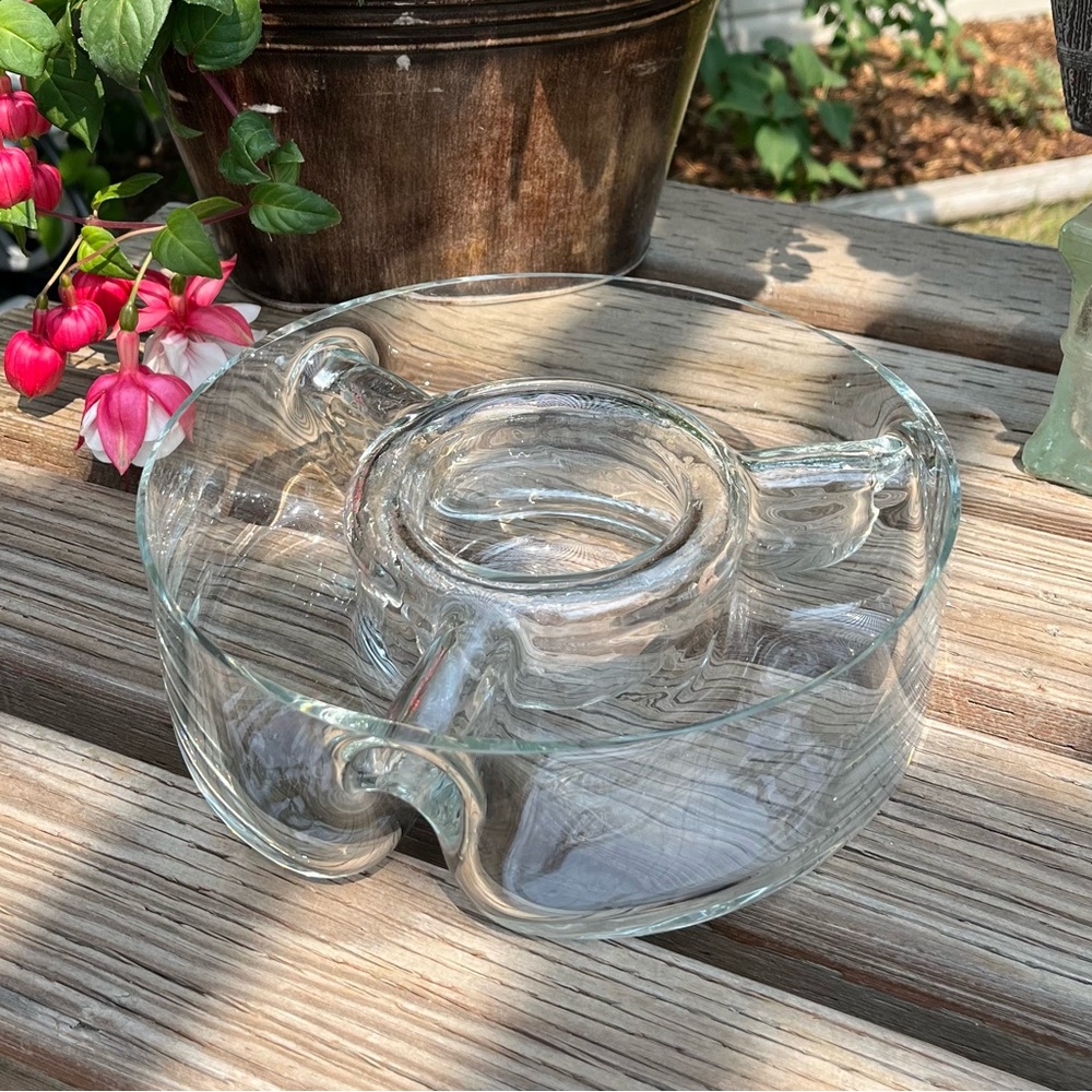Krosno divided glass serving dish